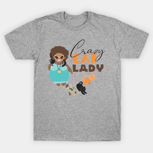 Crazy Cat Lady T-Shirt by VintageArtwork